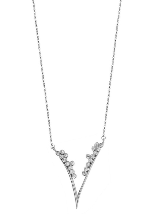 Colier dama GREGIO, argint 925, cu pietre Zircon, argintiu