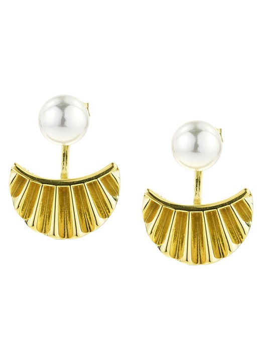 Cercei dama, GREGIO, argint/perle, auriu