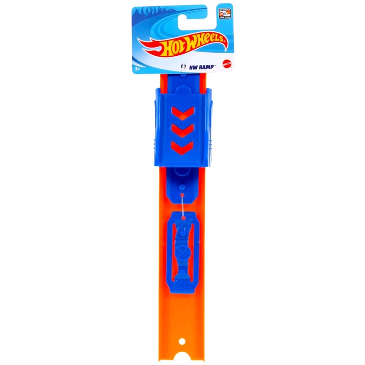Set rampa-tor Hot Wheels, granat si portocaliu, pentru copii 3+
