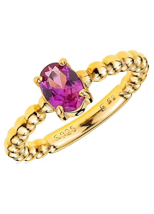 Inel dama GREGIO, argint 925, cu piatra Zirconiu, placat cu aur, GO52918