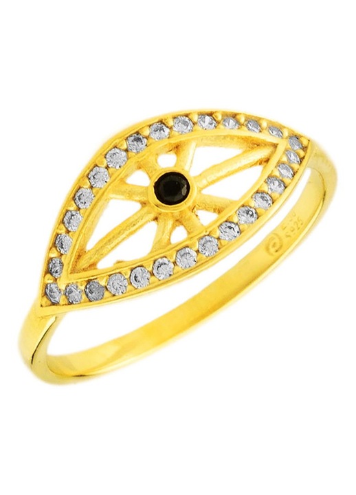 Inel dama GREGIO, 925, cu pietre Zircon, aurit