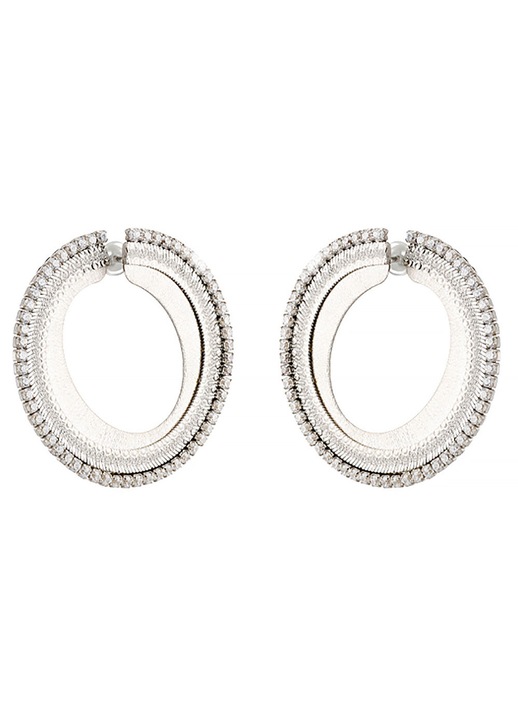 Cercei dama, Oxette, argint 925, cu pietre Zircon, 03X01-03401