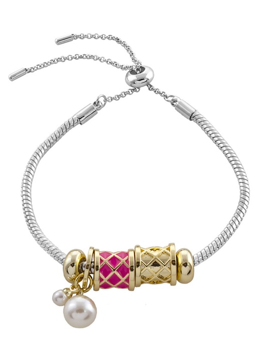 LOISIR Jewels női karkötő, platina bevonatú sárgaréz, arany részletekkel, elegáns stílus, 02L15-01873