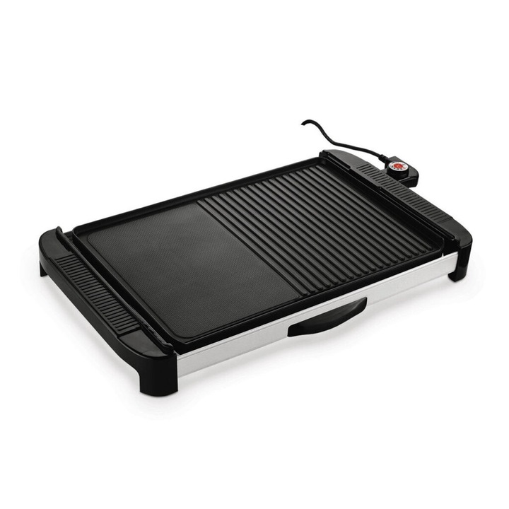 Gratar electric Elit BQ-18, 1800W, 2 zone, antiaderent, negru, 48x31,5cm