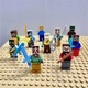 Gyermek játékszett, 24 darabos, Minecraft karakterek, összeállítható, többszínű