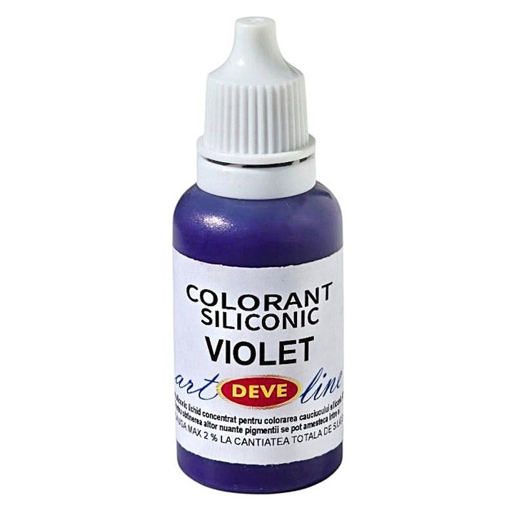 Colorant siliconic Violet 20ml, art line DEVE, pigment lichid pentru cauciuc siliconic