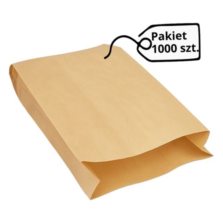 Punga de hartie cu burduf NEOPAK pentru alimente, 120x210 mm, Maro, fara maner, 40 g/m², 1000 buc