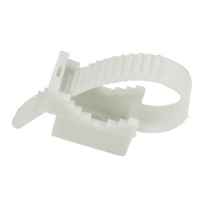 Cabluri si accesorii, UN, suport pentru banda, 12mm, alb, 80mm, set de 30 bucati