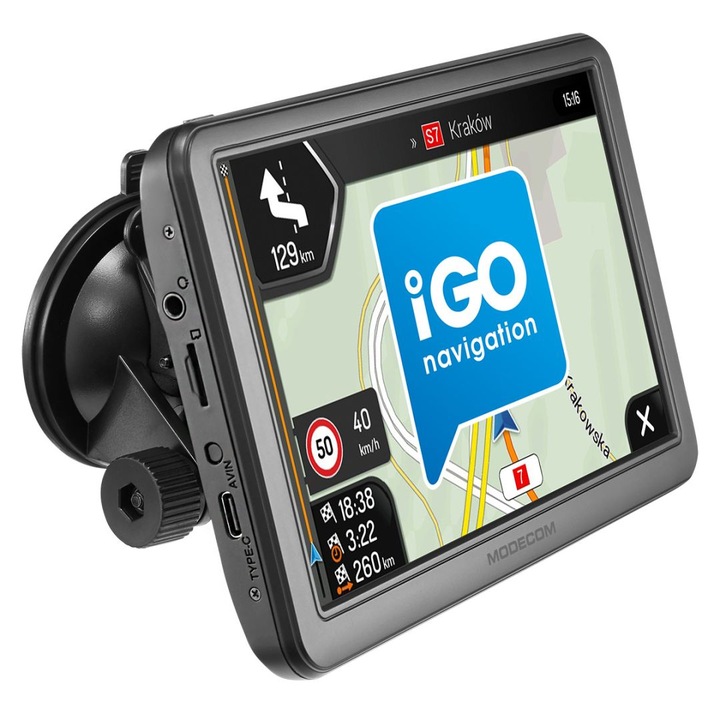 Navigatie cu harta, Modecom FreeWAY CX 7.0 Plus 7" 16GB iGO (actualizare de 1 an), 304692, GPS
