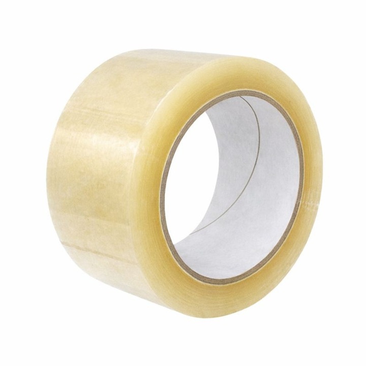 Banda de ambalare PLATAN SOFA pentru ambalare colete transparenta, cu adeziv acrilic puternic, rezistenta la UV