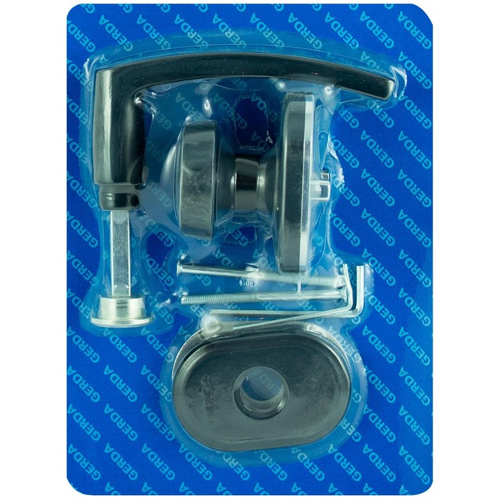 Klamko-galka A-Blok, anoda neagra, 60mm, set cu suruburi de montaj