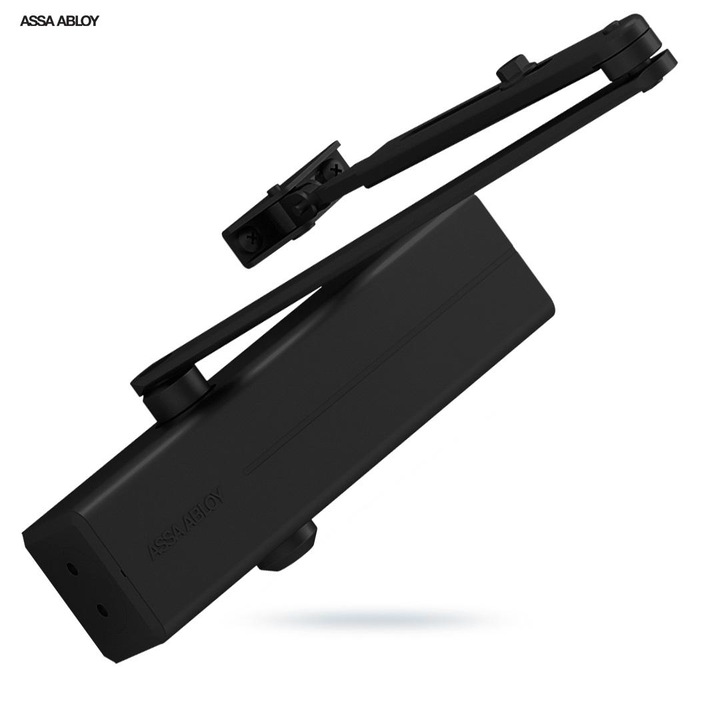 Samozamykacz pentru usi DC140, 40-100kg, negru, 1250x206x55mm, set complet