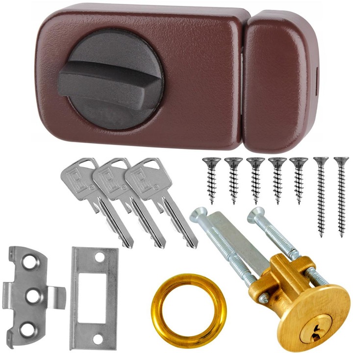 Zavor superior 60 mm, bronz, cu 3 chei