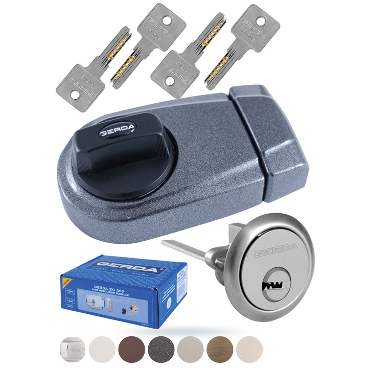 Zavor de suprafata GERDA ZG-200 grafit 65 cm, 4 chei