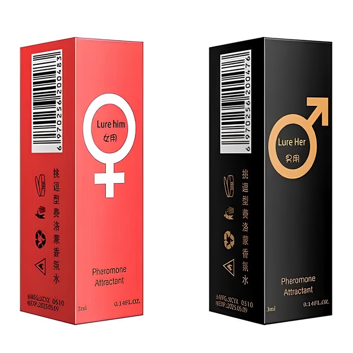 Set parfumuri RESTEQ Lure Him & Her cu feromoni