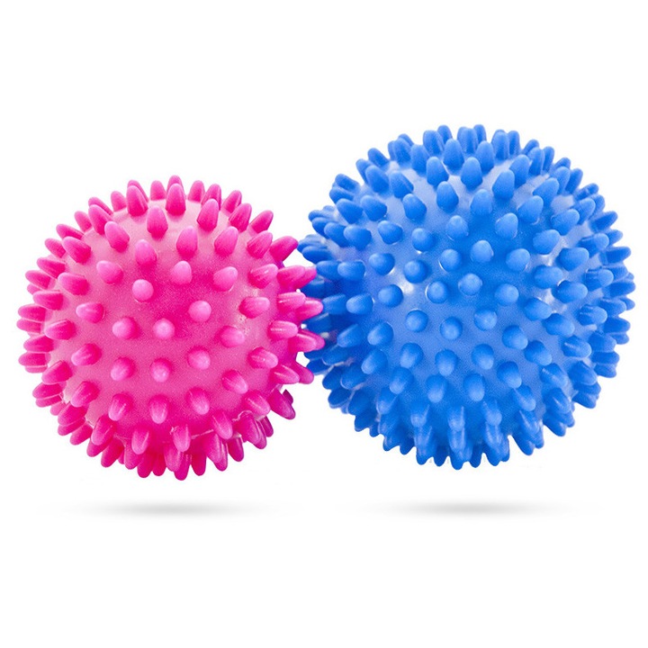 Set mingi de masaj ALLTO SPORT 2 buc, 9 cm, roz si albastru