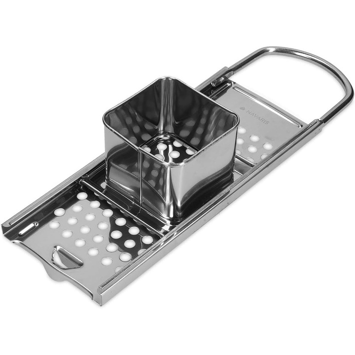 Razor pentru spatzle Navaris, otel inoxidabil, 33x11x6.5cm, argintiu