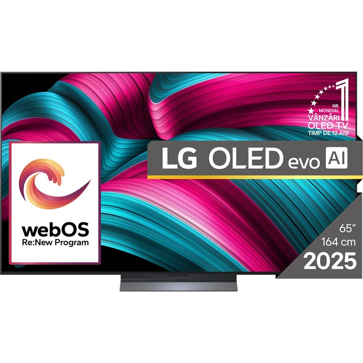 Televizor OLED Smart LG 65C5ELB, 4K, 164 cm, Gri