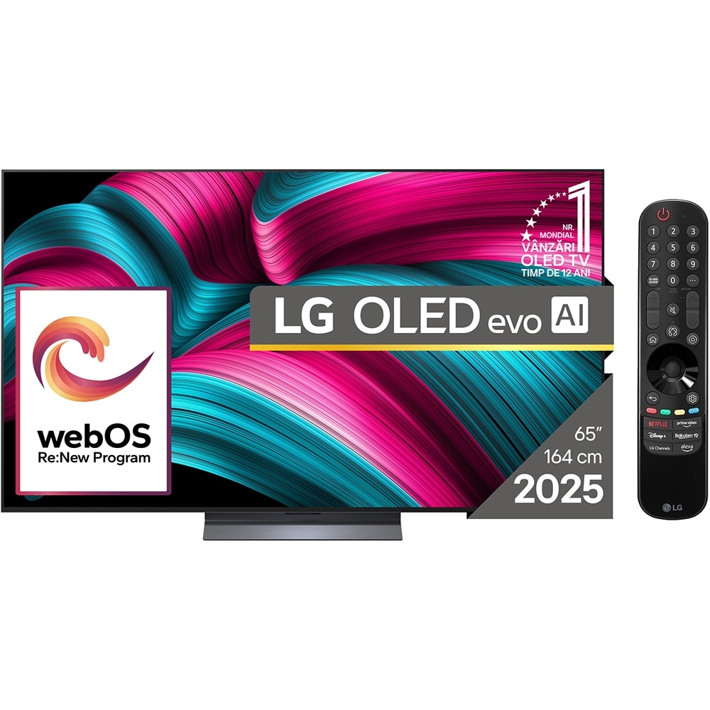 Televizor OLED Smart LG 65C5ELB, 4K, 164 cm, Gri