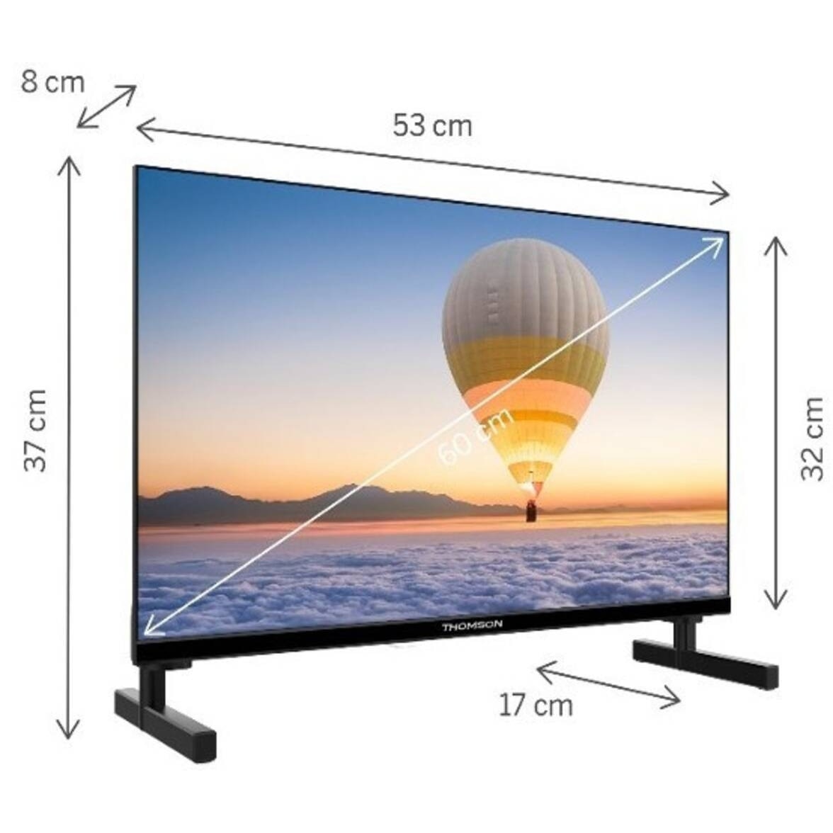 Televizor Smart TV Thomson 24HT2S15, 61 cm, HD, 1366x768, Negru