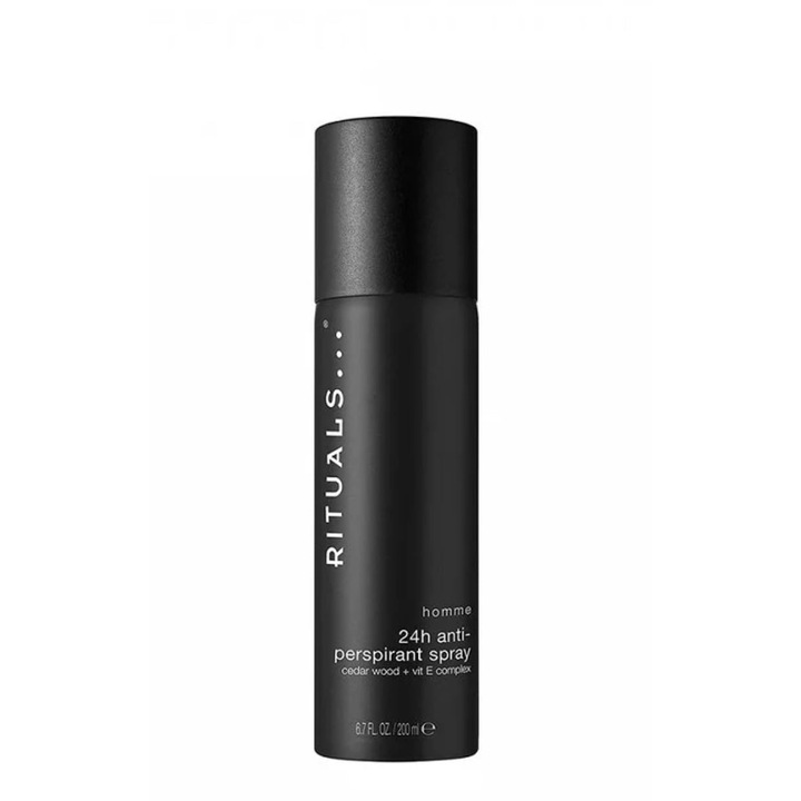 Antiperspirant Rituals 24h spray, cédrusfa, E-vitamin, 200ml