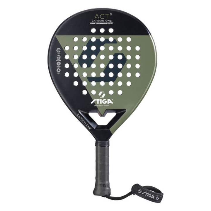 Racheta padel Stiga ACT, fibra de carbon, negru/verde