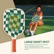 Set de Palete Pickleball cu 4 Mingi, Generic, Suprafață din Fibra de Sticlă, Verde, 40cm