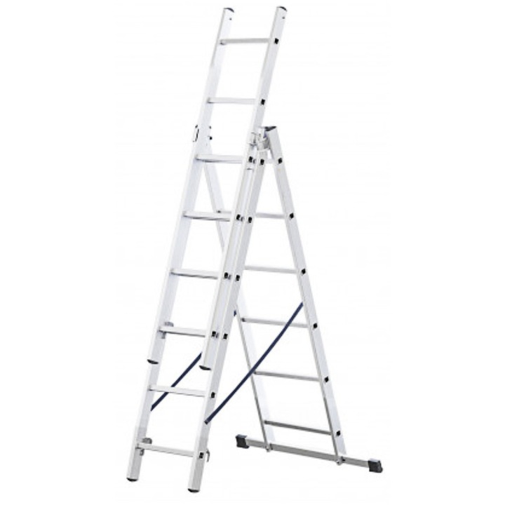 Scara de lucru, Braket, 3 elemente, 6 trepte, 150 kg, 46x130x165 cm