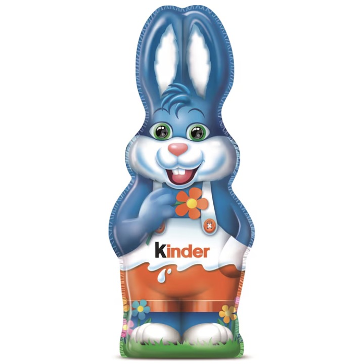 Iepuras de ciocolata cu surprize kinder Easter albastru 110gr