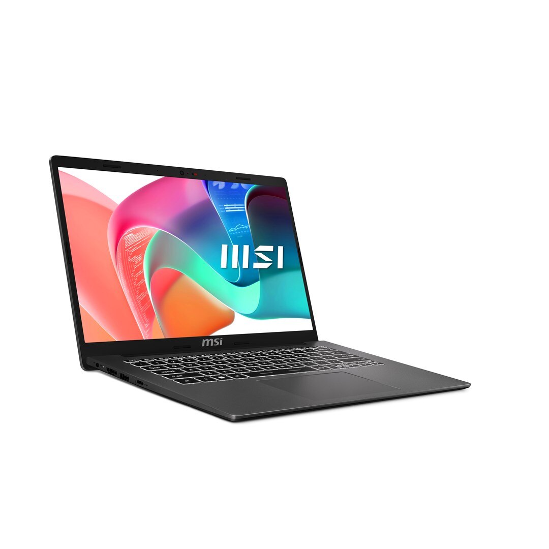 Laptop MSI Modern 14, 14" Full HD, Intel® Core™ i5 1334U pana la 4.6 GHz, 16 GB RAM DDR4, 512 GB SSD, Intel Iris Xᵉ Graphics, Windows 11 Pro, Platinum Grey 512 GB