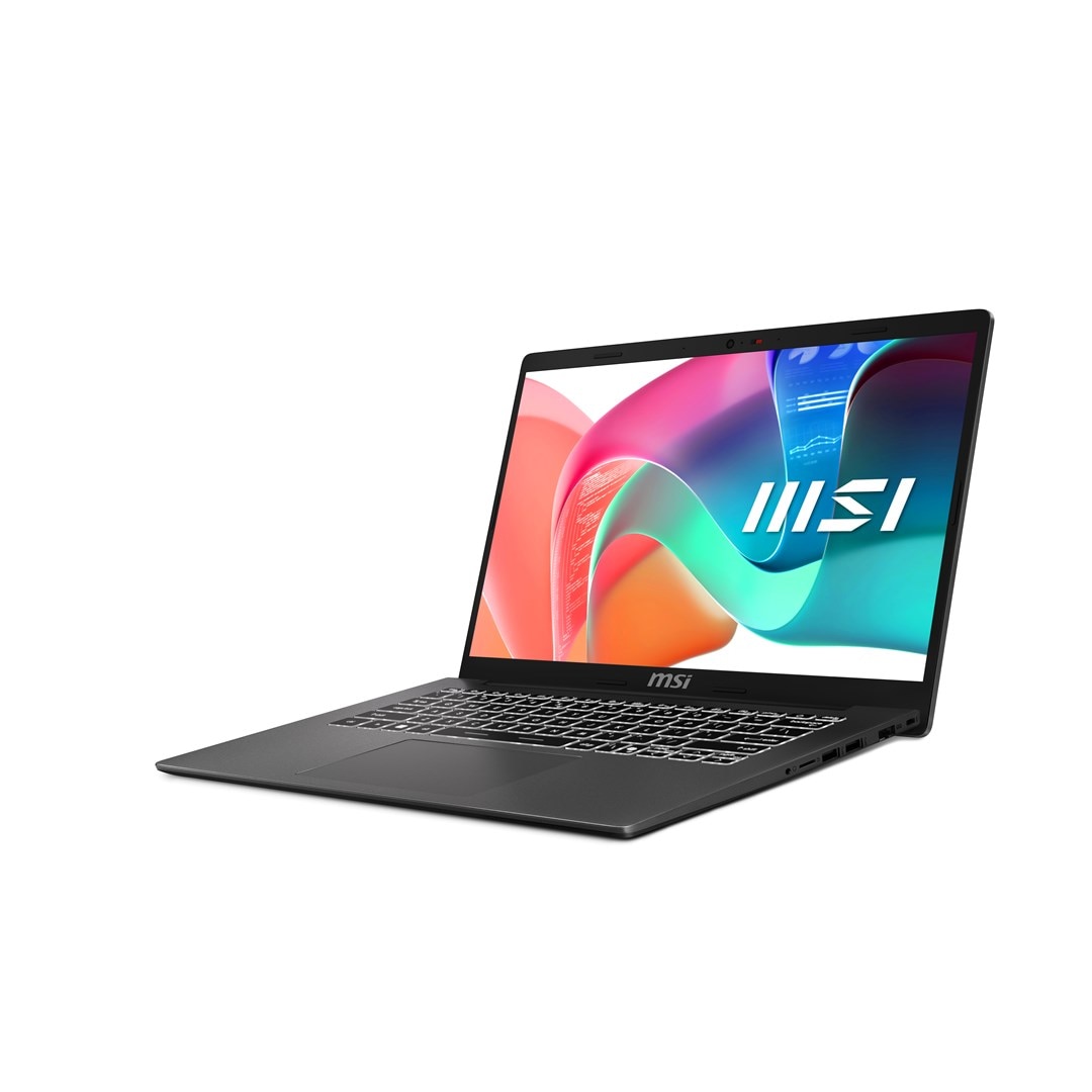 Laptop MSI Modern 14, 14" Full HD, Intel® Core™ i5 1334U pana la 4.6 GHz, 16 GB RAM DDR4, 512 GB SSD, Intel Iris Xᵉ Graphics, Windows 11 Pro, Platinum Grey 512 GB