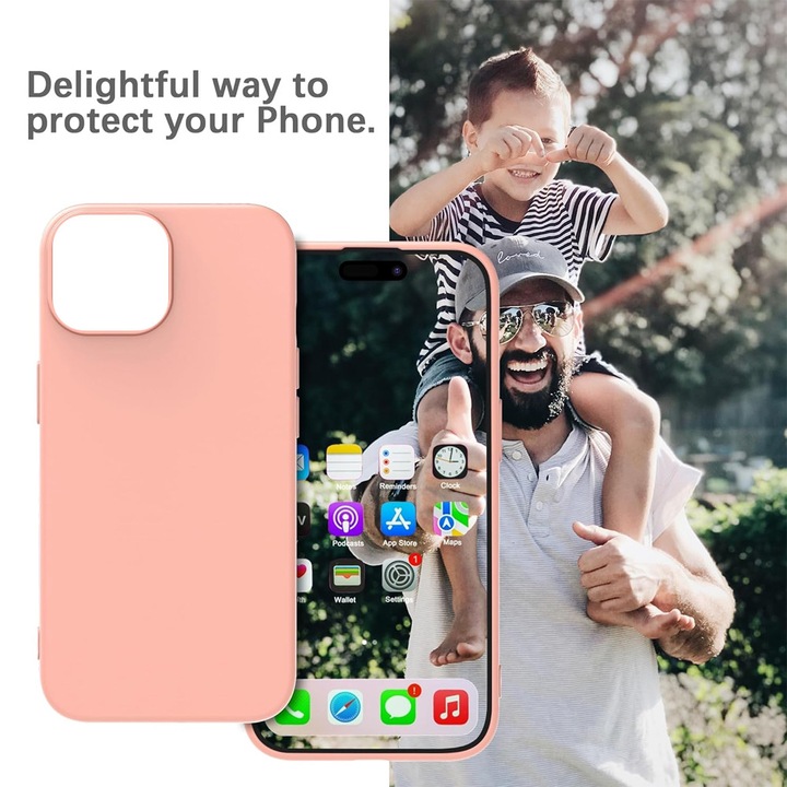 Силиконов калъф за Apple iPhone 11 Pro, гъвкав, мек и тънък, устойчив на надраскване, матово покритие, розов