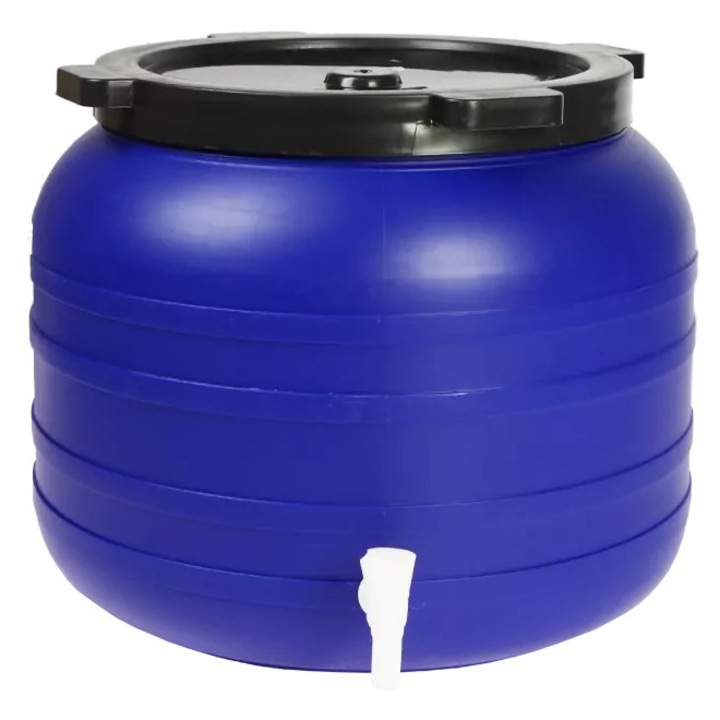 Butoaie plastica 100L cu robinet, UN, 45x52cm