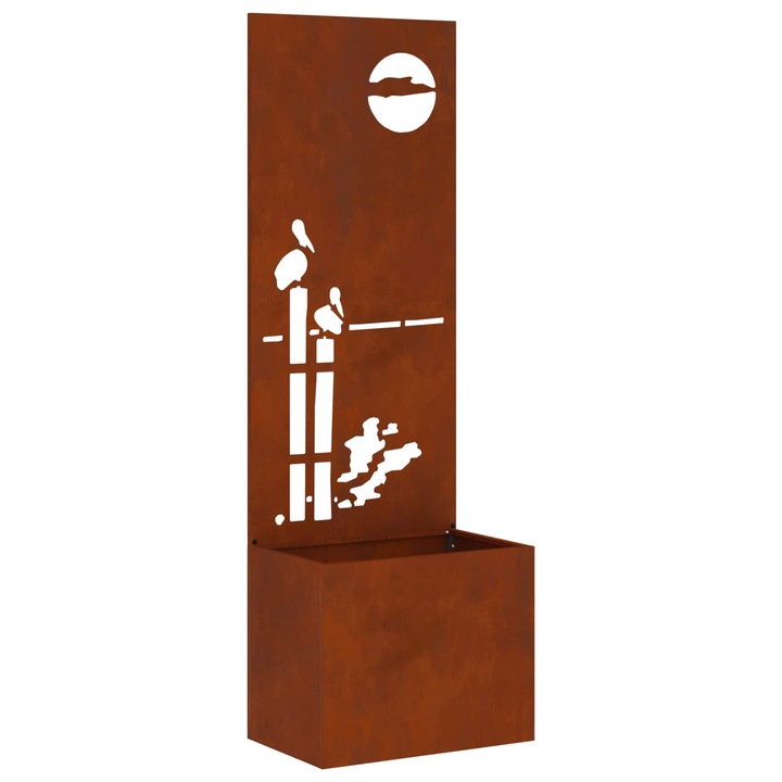 Ecran de intimitate pentru gradina vidaXL, Ruginit 50 x 32 x 150 cm
