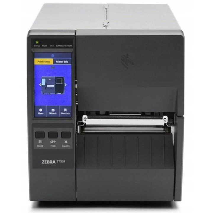 Imprimanta termica Zebra ZT231, 203 dpi, USB, LAN, BT, 432x241x279mm, set complet