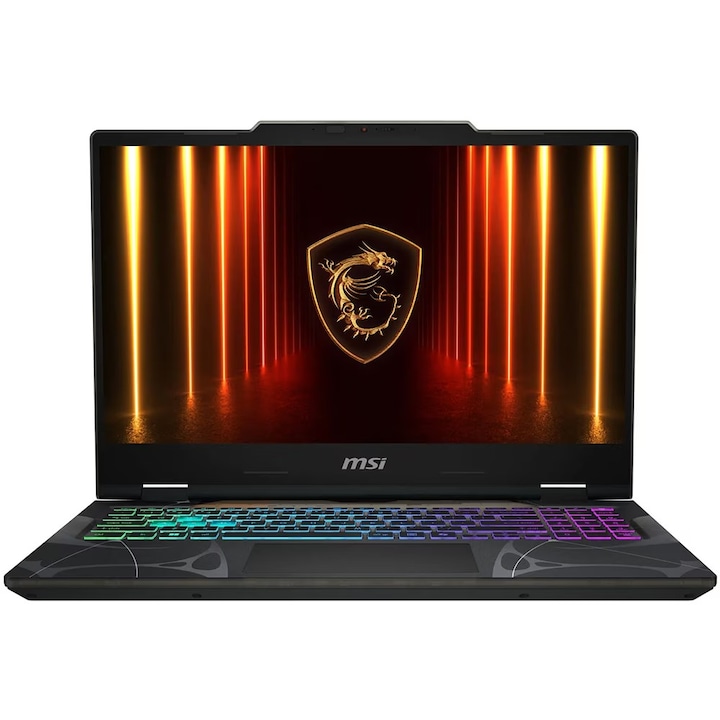 Laptop Gaming MSI Cyborg 15 B2RWFKG-438XRO, Intel Core 7 240H, pana la 5.2GHz, 15.6" FHD, 144 Hz, 32GB, SSD 1TB, NVIDIA GeForce RTX 5060 8GB, Free DOS, Negru