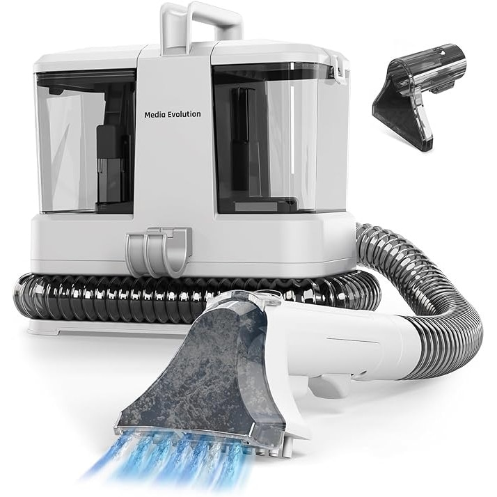 Aspirator umed Media Evolution pentru covoare și tapiterie, compact, 0.8l, negru
