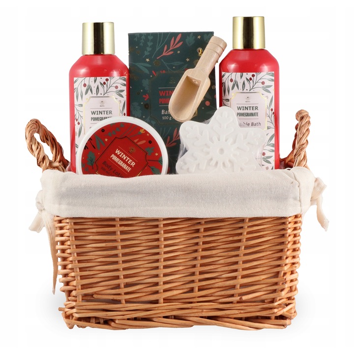 Set cosmetice baie Aurora, Aroma de Granat, 6 piese, hidratare, 100 ml