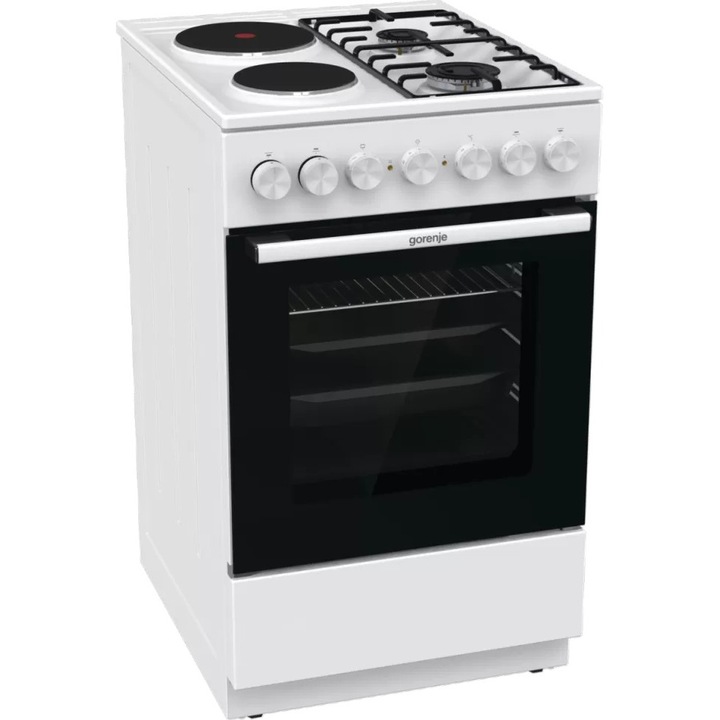 Gorenje GK5B42WF kombinált tűzhely, 70 l, 50 cm, Pizza funkció, A energiaosztály, Fehér