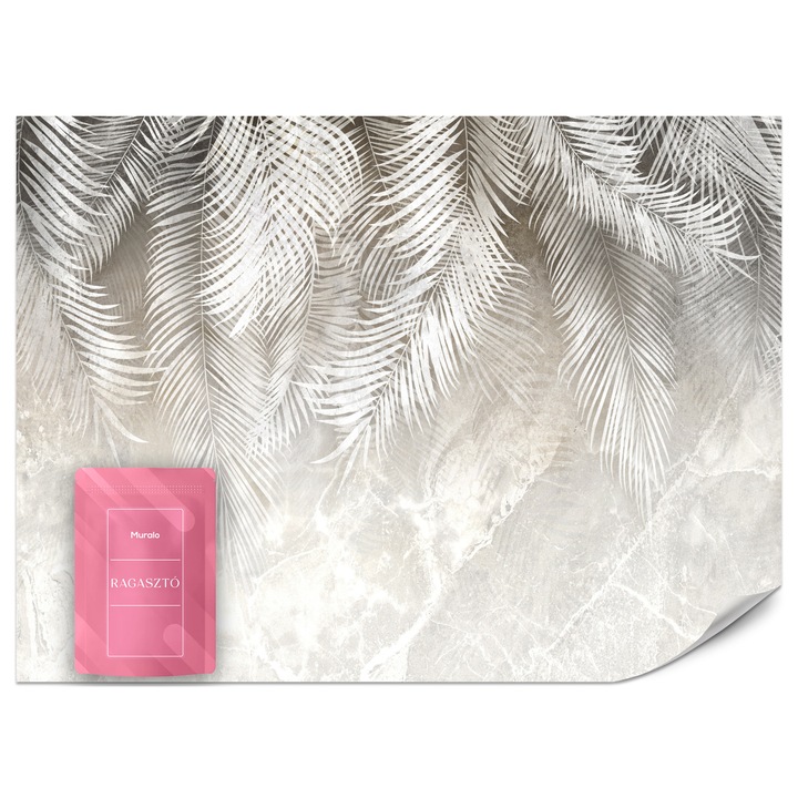 Fotótapéta Muralo Pálmalevelek Márványon 500x350 Modern Hálószobába