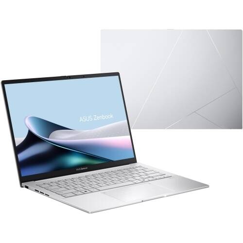 Laptop ASUS Zenbook 14 UX3405CA 3K 14 inch Intel Core Ultra 9 285H 32GB 1TB SSD Windows 11 Pro Foggy Silver