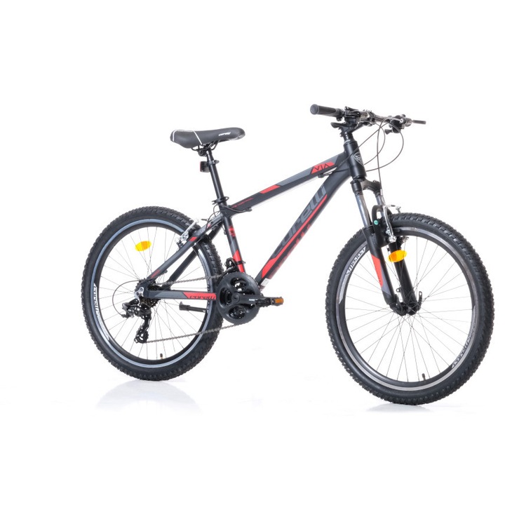 Corelli Via 1.3 24" gyerek MTB könnyűvázas kerékpár Fekete-Piros