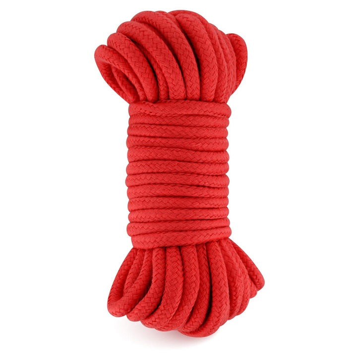 Sfoara bondage Sweet Caress, 10m, bumbac moale, rosu