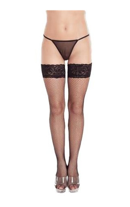 Dresuri dama, SoftLine Collection, model 5517, dantela, negru, plasa tip fishnet, 3XL INTL