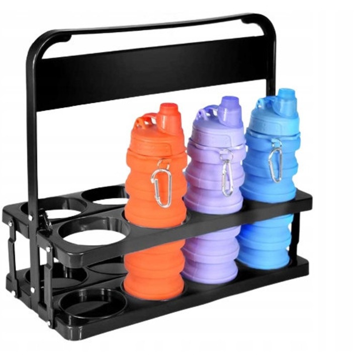 KORBI italtartó, kosár 8 üveghez, tartós műanyag, kis méret a tároláshoz