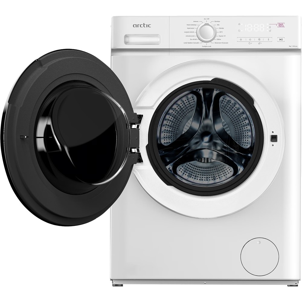 Masina de Spalat Rufe Frontala Slim ARCTIC ARSMA762WRO, 7 kg, 1200 rpm, Clasa A, Alb