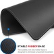 Mousepad mare pentru gaming, negru, cu baza din cauciuc antiderapant si margini cusute, 21x26x0.2cm