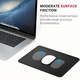 Mousepad mare pentru gaming, negru, cu baza din cauciuc antiderapant si margini cusute, 21x26x0.2cm