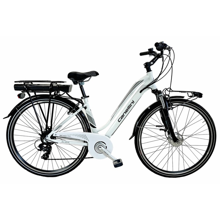 Bicicleta electrica de oras Canellini AURA dama - Alb
