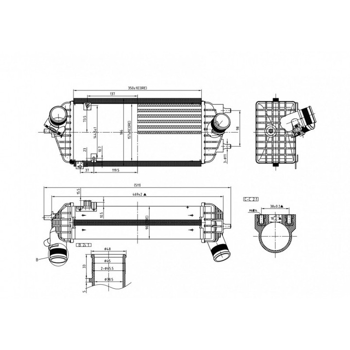 Radiator racire Hart, Hyundai i40, 282712A800, 11-